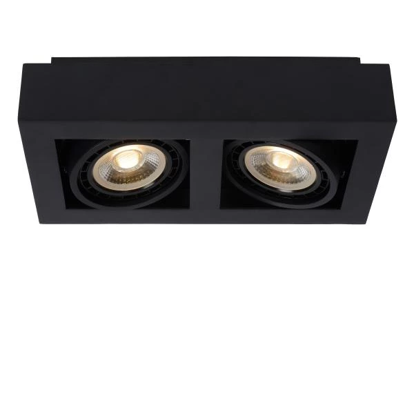 Lucide ZEFIX - Ceiling spotlight - LED Dim to warm - GU10 (ES111) - 2x12W 2200K/3000K - Black - detail 1